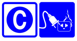Labels of classification located on fire extinguisher